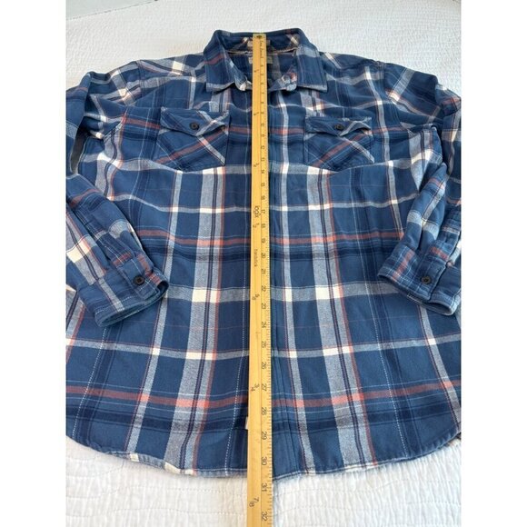 Quicksilver Waterman Collection Flannel Long Sleeve Shirt Tailored Fit SZ XL - Picture 8 of 12